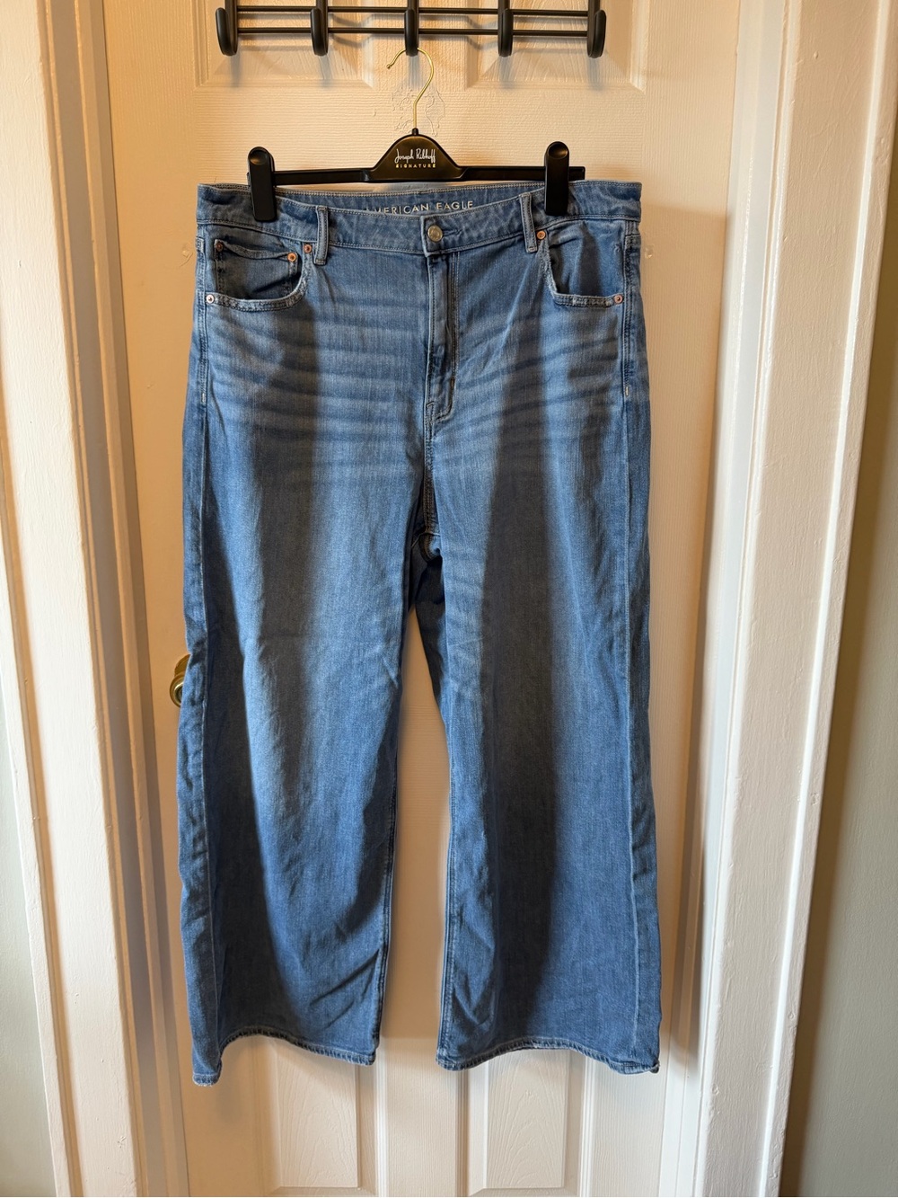 American Eagle Outfitters Dreamy Drape Super High-Waisted Wide Leg Jeans